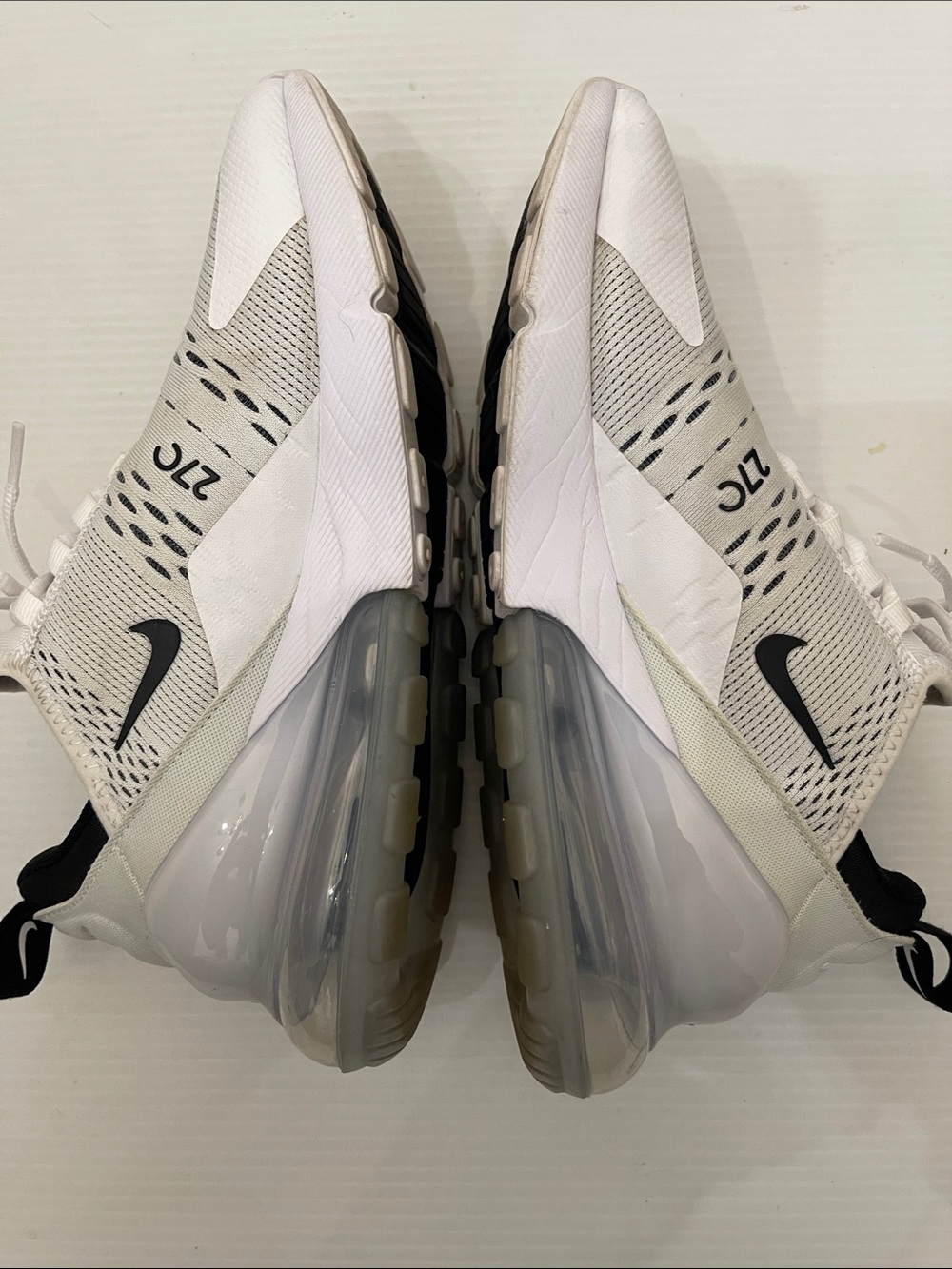 Nike Air Max 270 White/Black Athletic Running Sneakers Women’s Size 8 - Picture 12 of 14